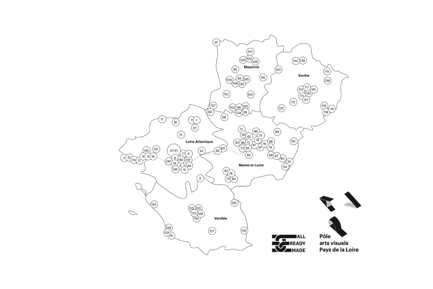 Lancement du Guide des lieux d&rsquo;exposition d’art contemporain en Pays de la Loire et coup d&rsquo;envoi de On The Road ! — Pôle Arts Visuels Pays de la Loire